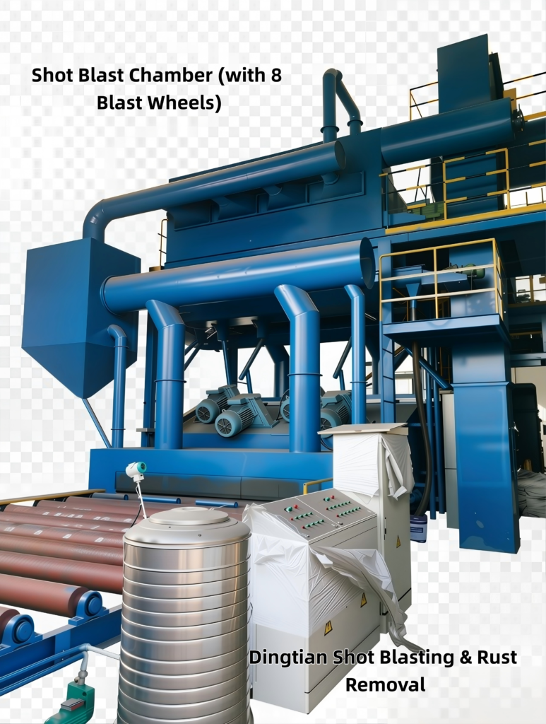 Q69 Series Shot Blasting Pretreatment Line for Shipbuilding Steel Plates gallery image 2