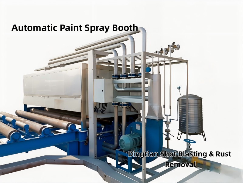 Q69 Steel Plate & Section Steel Pretreatment Line | Roller Conveyor Shot Blasting & Painting System gallery image 3