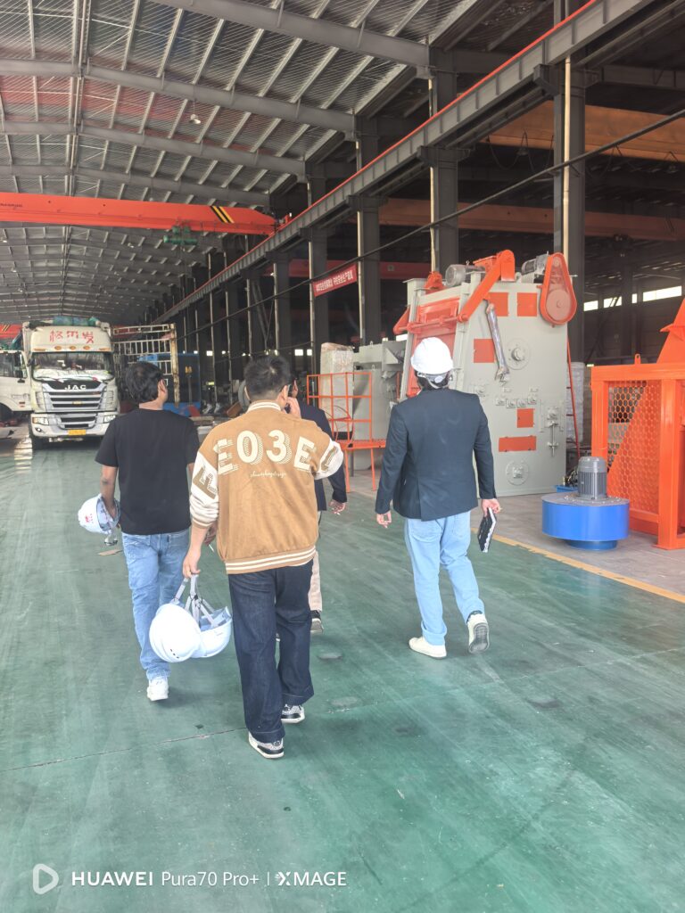 Customer group touring the workshop