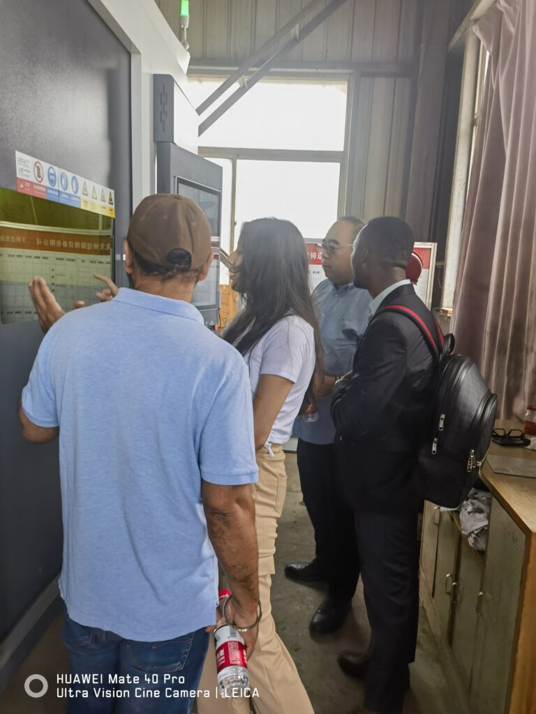 Technical discussion at the equipment control panel