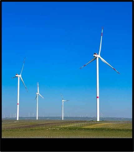 Wind power · towers and transmission structures