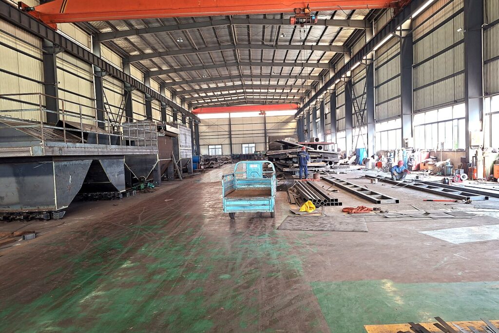 13,000 square meter shot blasting machine factory workshop in Jiangsu China